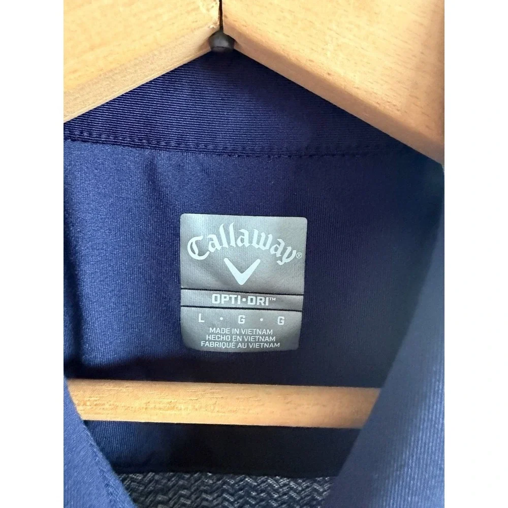Callaway Opti-Dri Herringbone Golf Polo Shirt Size Large
